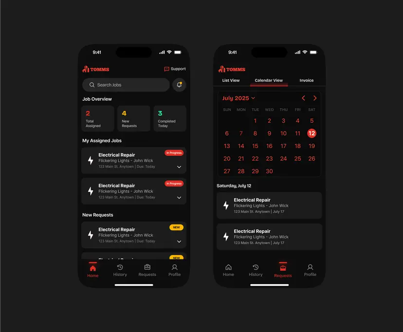Reborn app UI